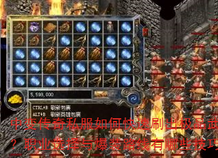 中变传奇私服如何快速刷出极品武器?职业选择与爆装路线有哪些技巧? 中变传奇私服如何快速刷出极品武器?职业选择与爆装路线有哪些技巧?