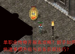 单职业传奇开服表攻略?新手如何快速掌握升级与装备获取技巧? 单职业传奇开服表攻略?新手如何快速掌握升级与装备获取技巧?