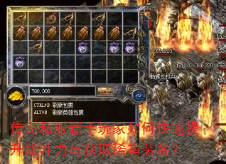 传奇私服新手玩家如何快速提升战斗力与获取稀有装备? 传奇私服新手玩家如何快速提升战斗力与获取稀有装备?