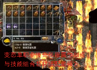 变态单职业传奇私服属性加点与技能组合怎样搭配最强? 变态单职业传奇私服属性加点与技能组合怎样搭配最强?