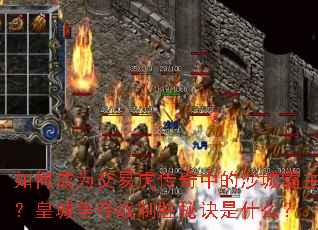 如何成为交易虎传奇中的沙城霸主?皇城争夺战制胜秘诀是什么? 如何成为交易虎传奇中的沙城霸主?皇城争夺战制胜秘诀是什么?