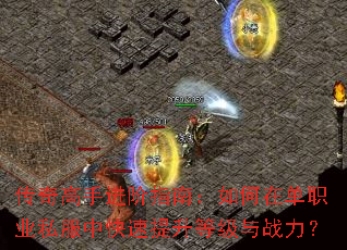 传奇高手进阶指南:如何在单职业私服中快速提升等级与战力? 传奇高手进阶指南:如何在单职业私服中快速提升等级与战力?