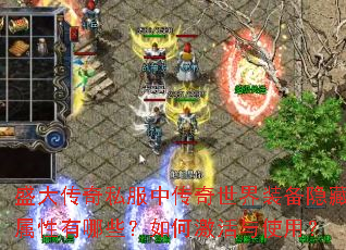 盛大传奇私服中传奇世界装备隐藏属性有哪些?如何激活与使用? 盛大传奇私服中传奇世界装备隐藏属性有哪些?如何激活与使用?