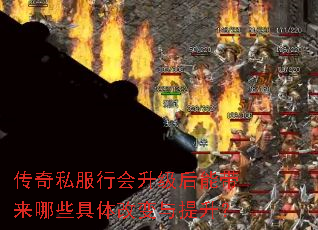 传奇私服行会升级后能带来哪些具体改变与提升? 传奇私服行会升级后能带来哪些具体改变与提升?