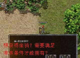 想获得坐骑?需要满足哪些条件才能拥有? 想获得坐骑?需要满足哪些条件才能拥有?