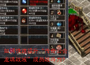 如何快速提升“传奇公会龙魂战域”成员战斗力? 如何快速提升“传奇公会龙魂战域”成员战斗力?