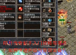皓月传奇新手入门攻略有哪些?如何快速升级与获取装备? 皓月传奇新手入门攻略有哪些?如何快速升级与获取装备?