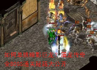 如何单挑暗影巨龙?屠龙传奇全BOSS通关秘籍大公开 如何单挑暗影巨龙?屠龙传奇全BOSS通关秘籍大公开