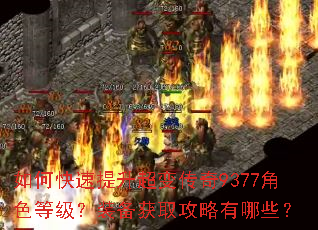 如何快速提升超变传奇9377角色等级?装备获取攻略有哪些? 如何快速提升超变传奇9377角色等级?装备获取攻略有哪些?