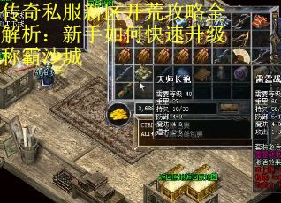传奇私服新区开荒攻略全解析：新手如何快速升级称霸沙城