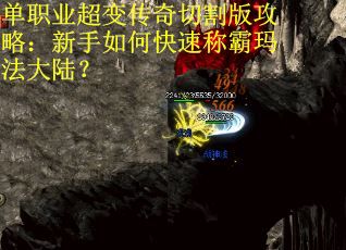 单职业超变传奇切割版攻略：新手如何快速称霸玛法大陆？